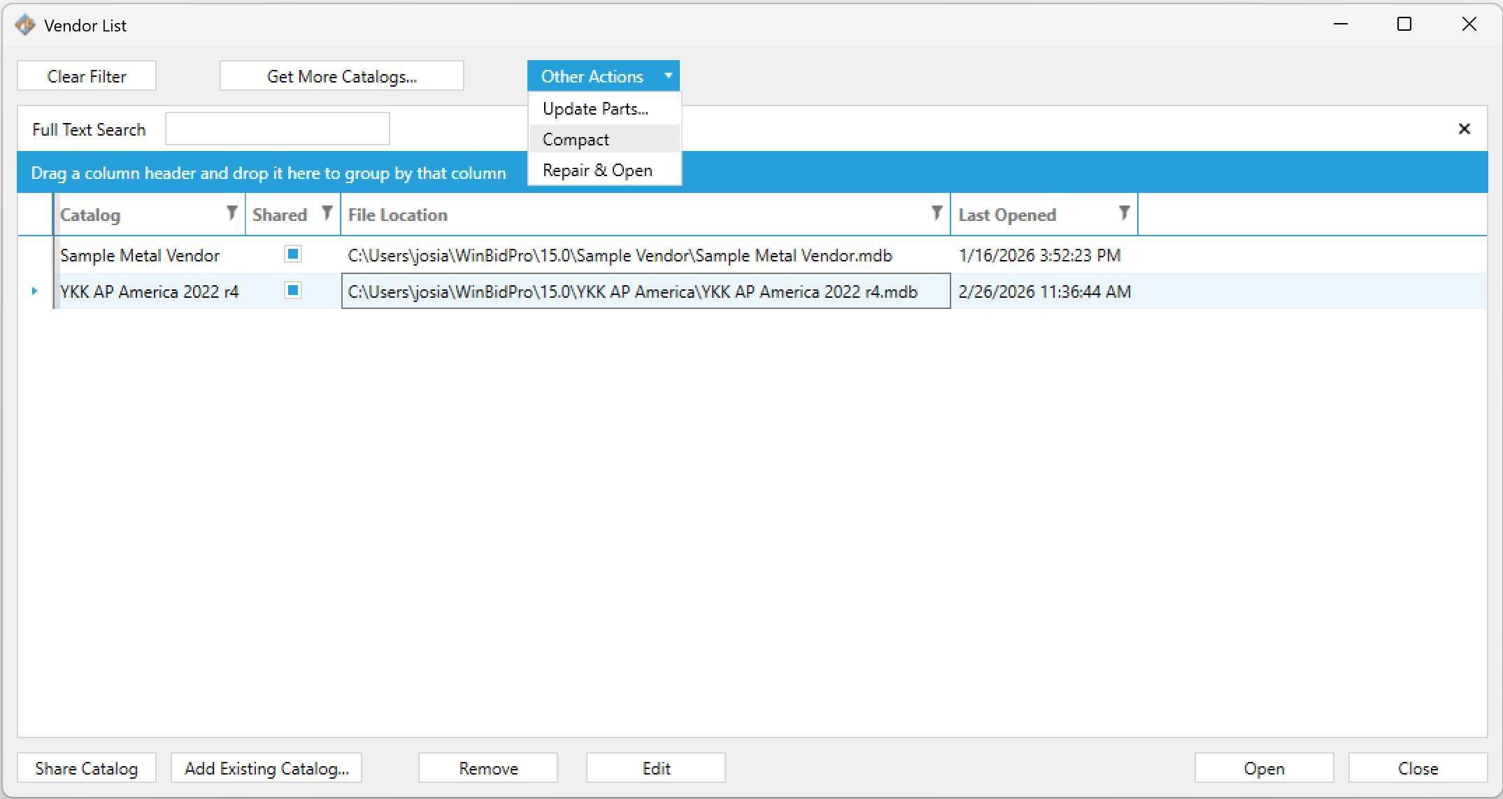 Compact and Repair Vendor